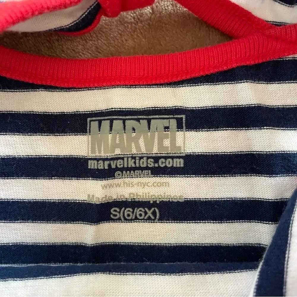 Marvel Kids Wonder Woman Girls Red and Blue Striped Outfit Size 6/6x - Picture 3 of 8